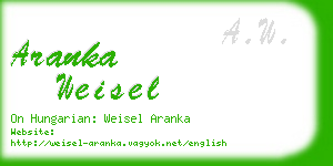 aranka weisel business card